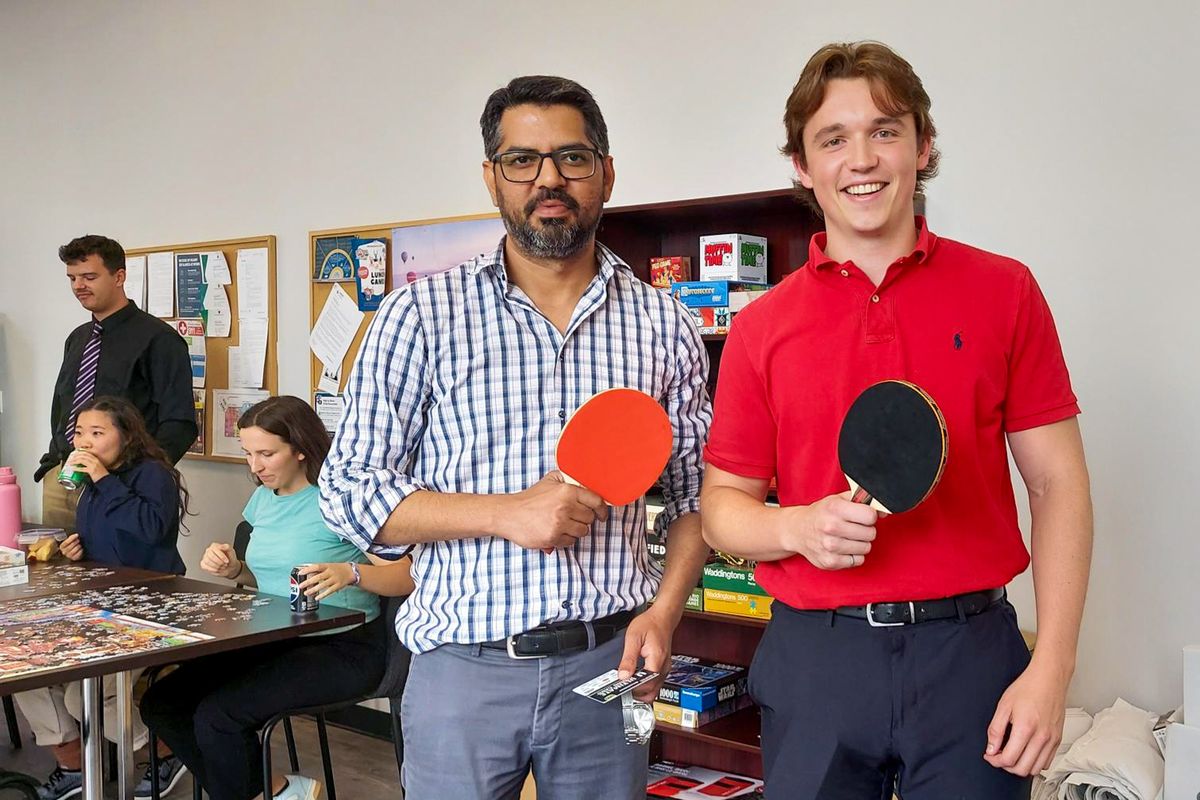 Employees at a Tatham Engineering office social event